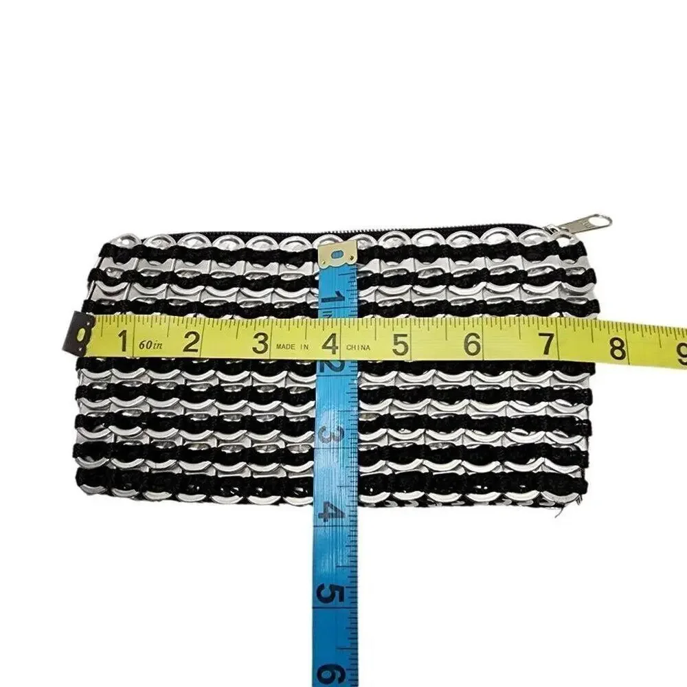 Escama Brasil Womens Handbag, Upcycled Soda Tab Zippered Mini Clutch Purse